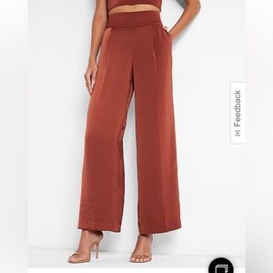 Express XL satin wide leg pant